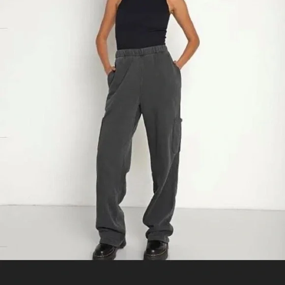 LIKE NEW JOAH BROWN CARGO JOGGERS WASHED BLACK - Picture 3 of 9